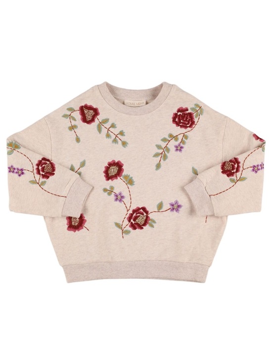 Louise Misha Other - Louise Misha Rosalia Embroidered Crewneck Sweatshirt in Light grey